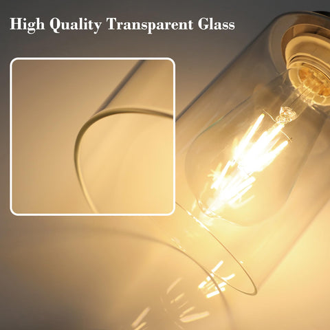 Unicozin wall sconce with clear glass shade for warm living room ambiance