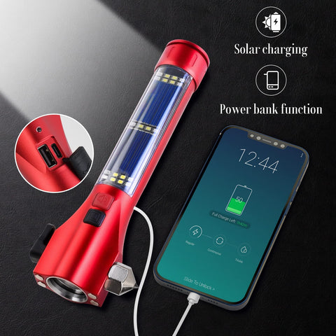 Unicumoo flashlight features 3-mode SOS and alarm for signaling during distress.
