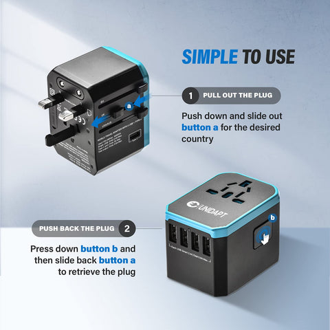 Unidapt adapter side profile highlighting safe, compact build.