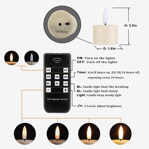 UniEasy 12-pack tea light collection for weddings and events
