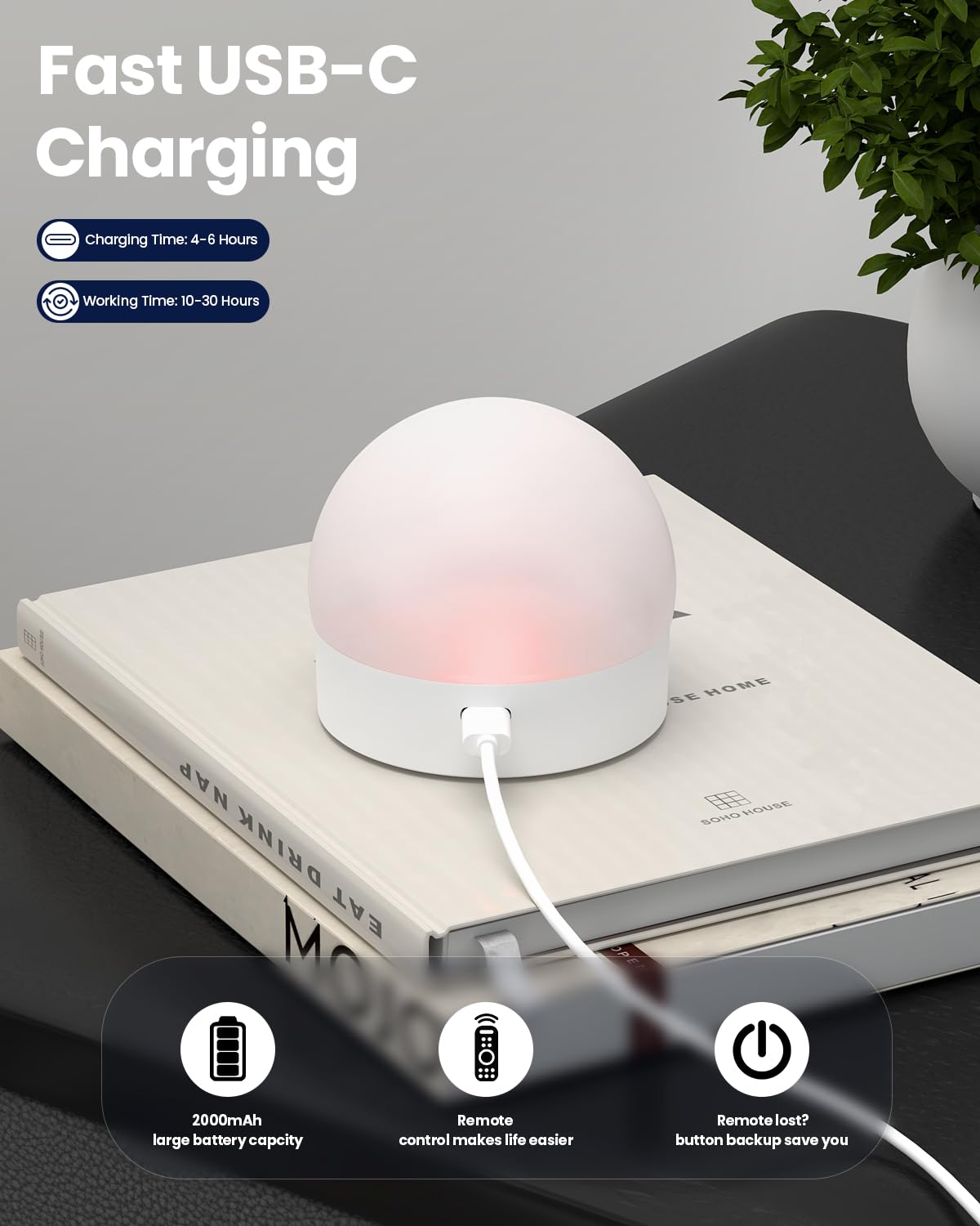 UNILAMP 2000mAh battery for extended cordless operation