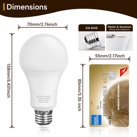 UNILAMP A21 2500 lumens for bright, task-ready lighting