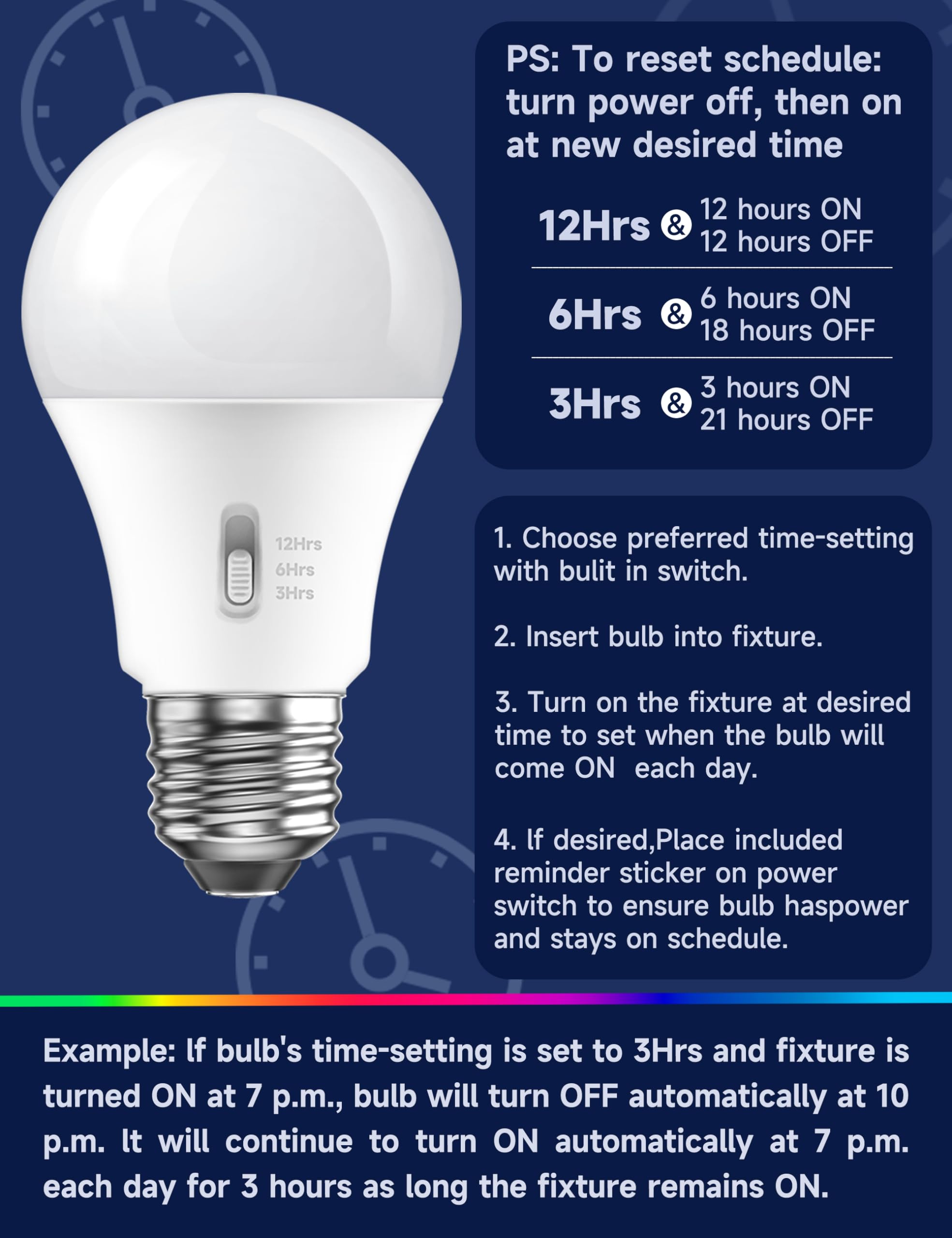 UNILAMP automatic on/off security light bulb improves nighttime visibility