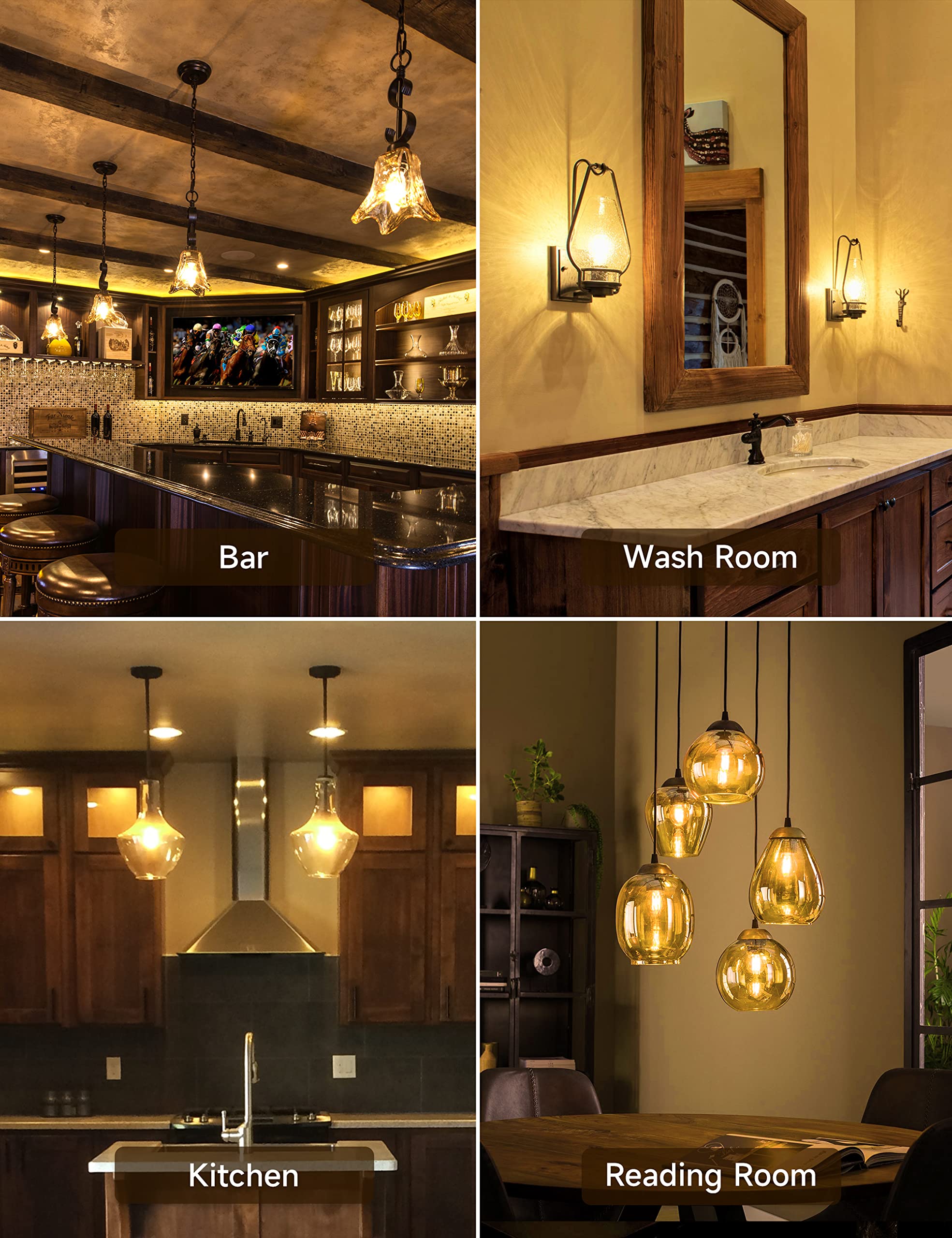 UNILAMP Edison bulbs 360-degree glow for ambient illumination