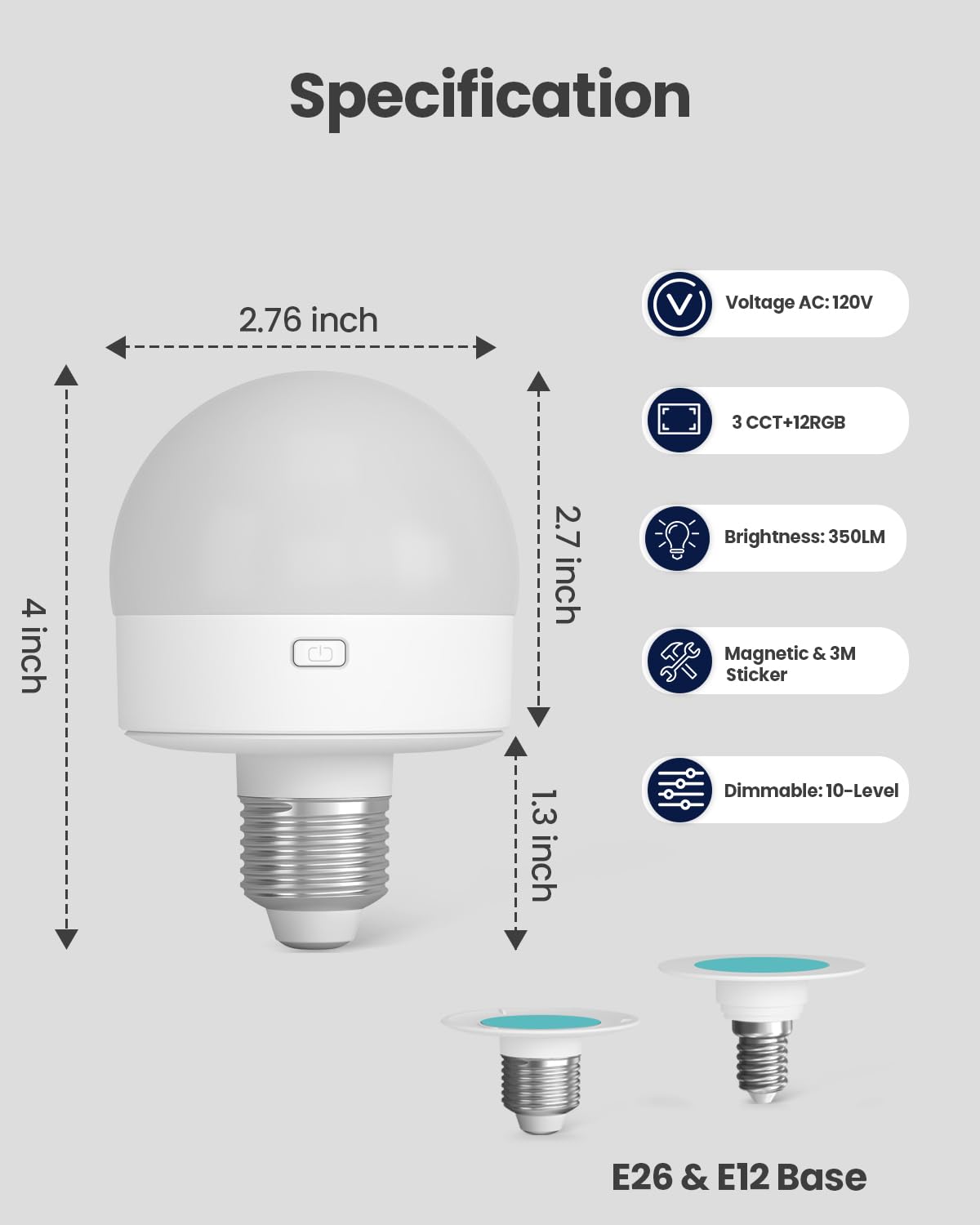 UNILAMP battery-operated bulbs for rental homes and easy setup