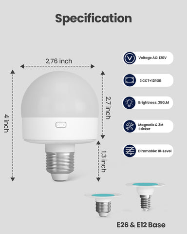 UNILAMP battery-operated bulbs for rental homes and easy setup