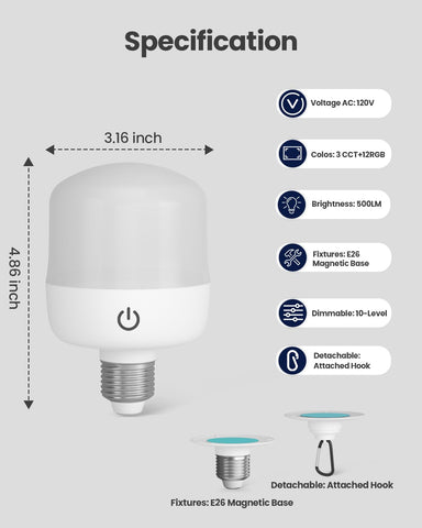 UNILAMP versatile mood lighting for indoors and outdoors during outages or camping