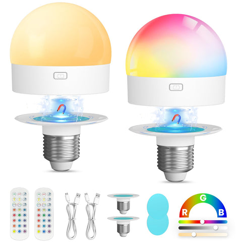 UNILAMP rechargeable bulb with remote for easy control from up to 19 feet