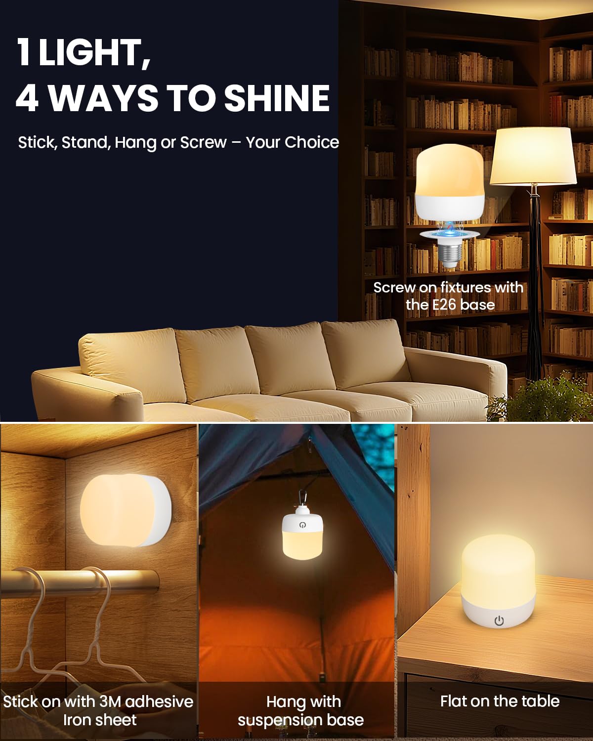 UNILAMP RGB color modes for vibrant ambiance at parties or movie nights