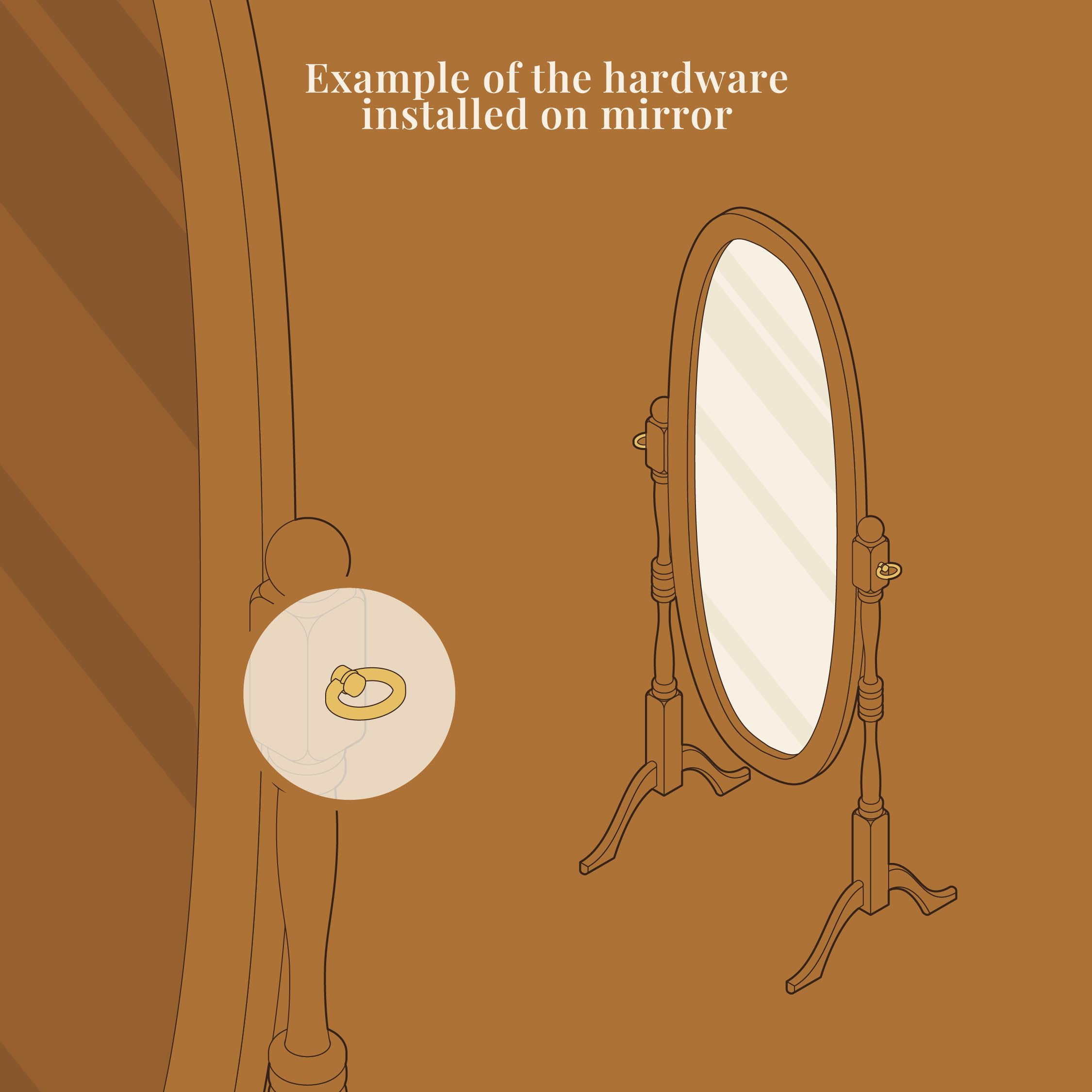 UNIQANTIQ replacement hardware for antique mirrors upgrade