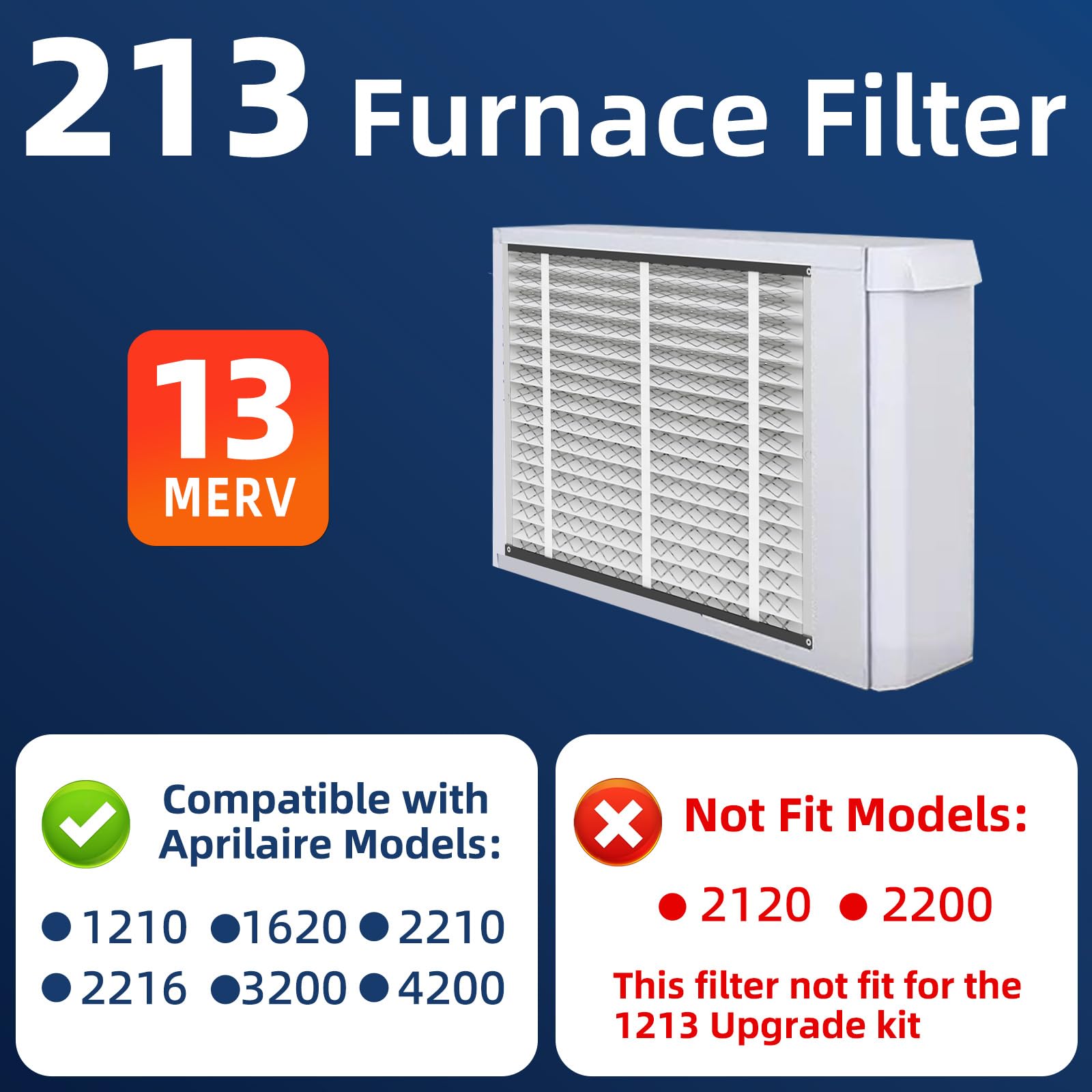 UNIREACH 213 replacement air filter compatibility with Aprilaire 1210 for reliable upgrade.
