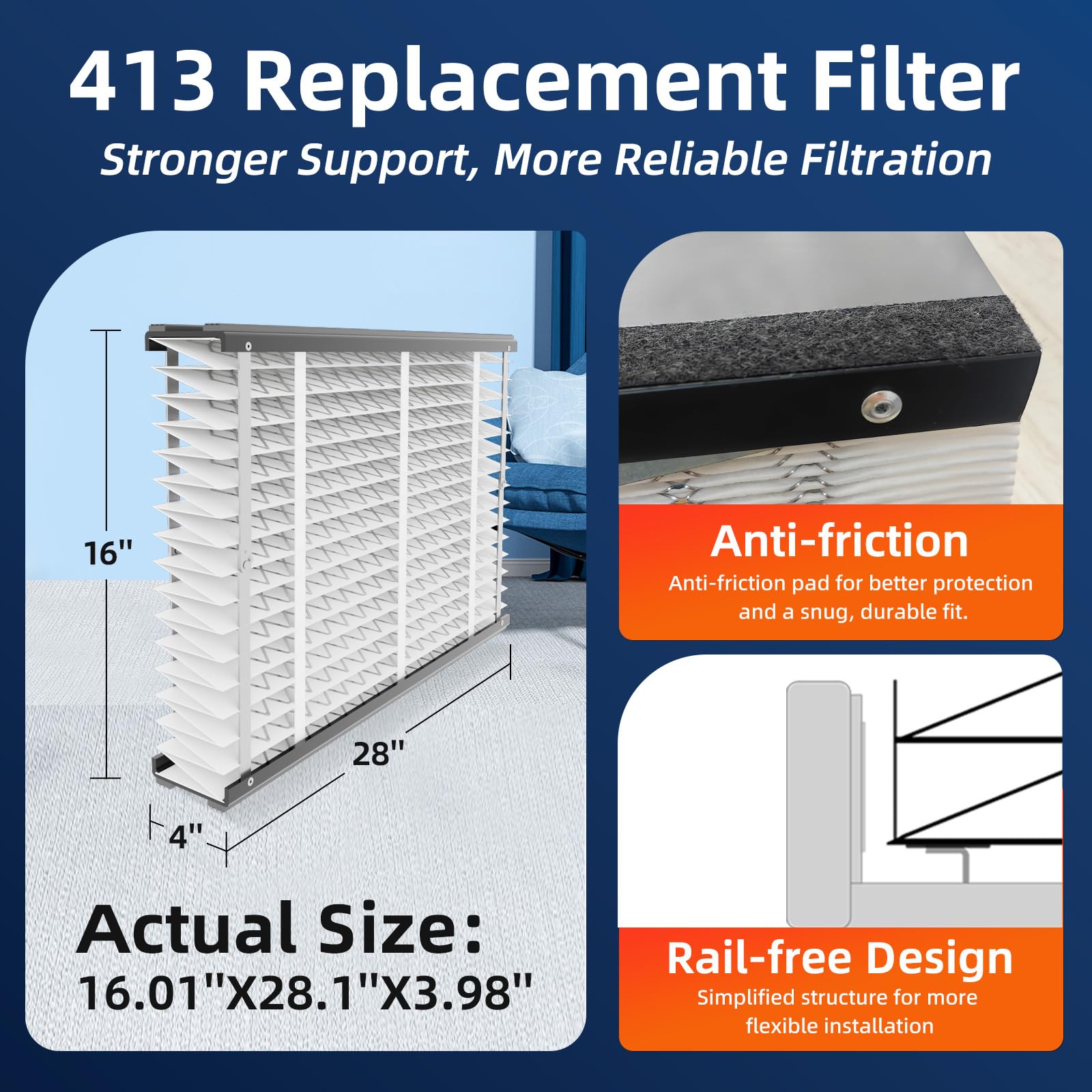 UNIREACH 413 anti-friction pads protect furnace surface during handling.