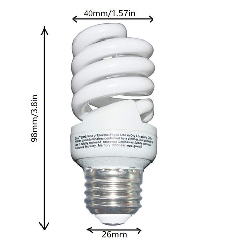 UNITEDLUX 60W equivalent CFL lamp, 120V, easy installation for fixtures.