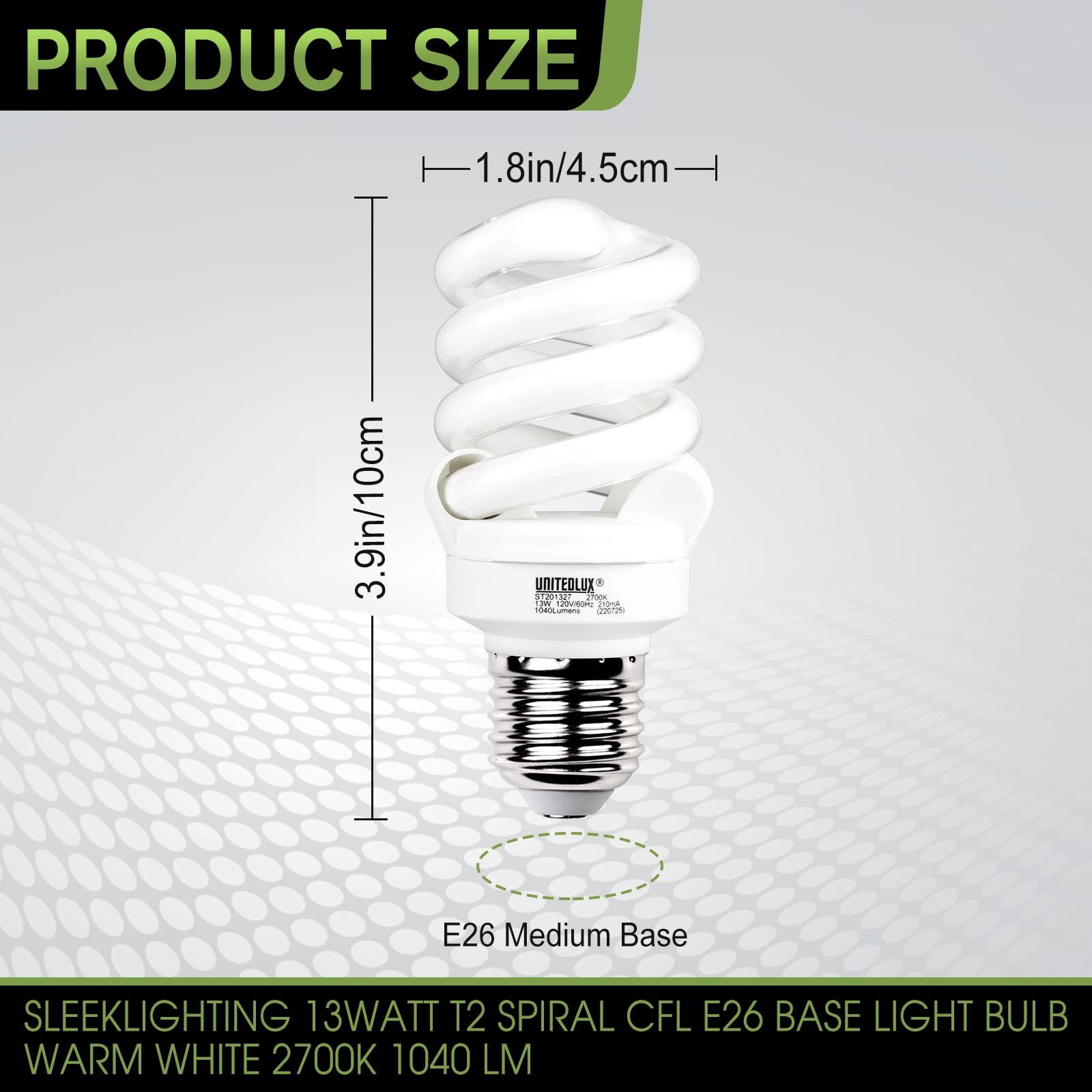 UNITEDLUX 2700K soft white glow ideal for warm home ambiance