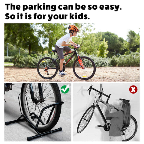 UNITEDPOWER bike floor stand showcasing sturdy base and anti-slip feet.