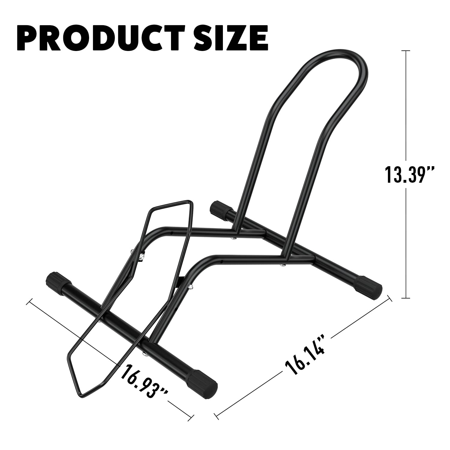 UNITEDPOWER bike floor stand in a garage demonstrating easy reach.