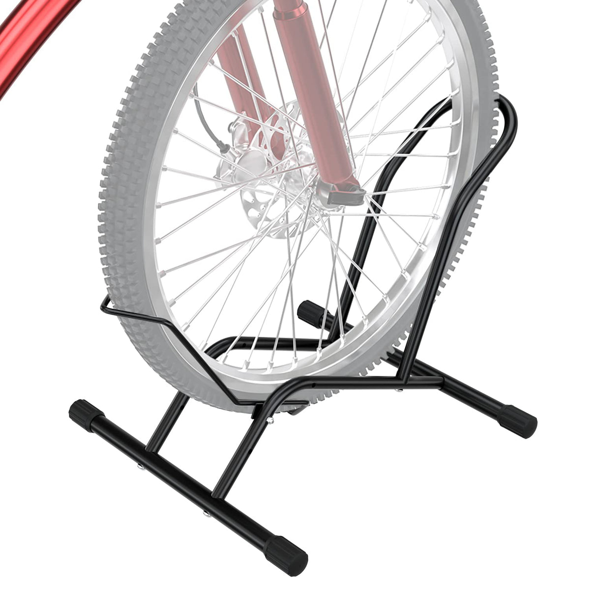 UNITEDPOWER bike floor stand front view, versatile wheel support for various bikes.