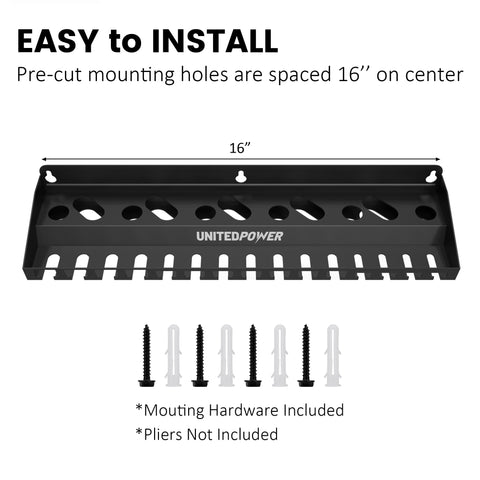 UNITEDPOWER durable powder-coated metal finish on the rack