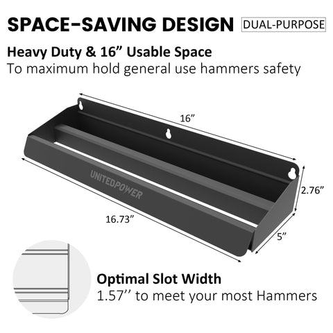UNITEDPOWER hammer storage vertical rest saves space in garage and shop