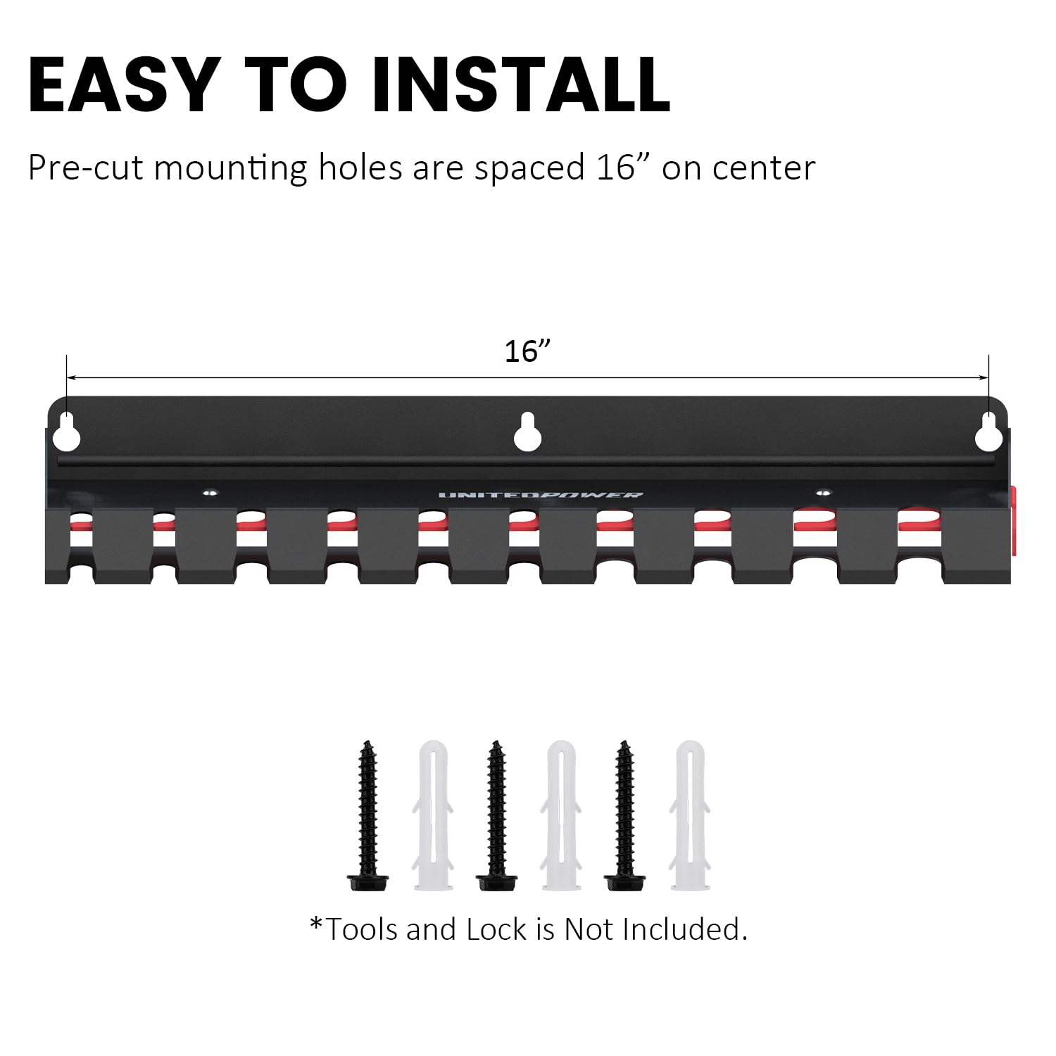 UNITEDPOWER secure pry bar storage with locking design for theft deterrence.