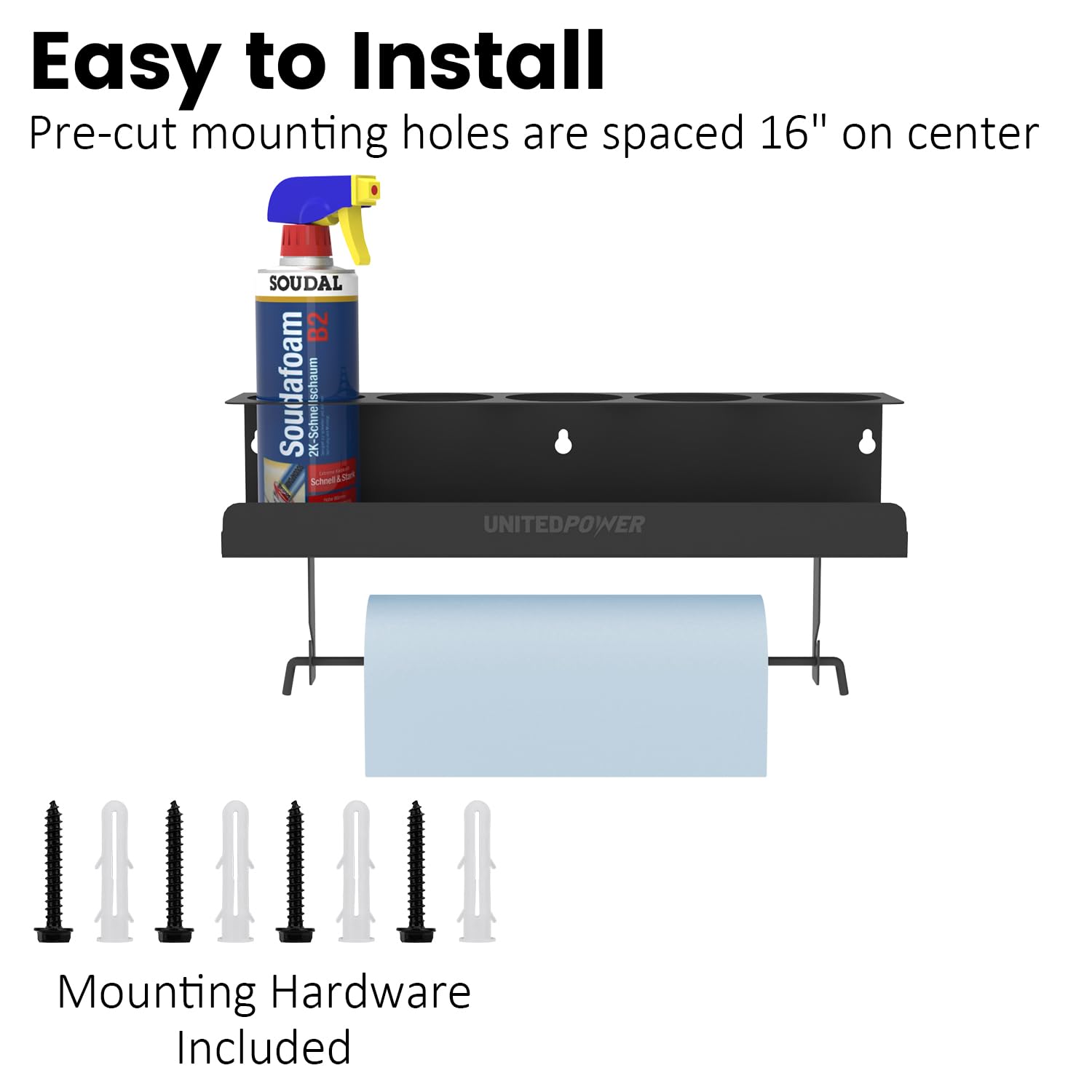 UNITEDPOWER tool organizer for garage keeps essential items within reach.