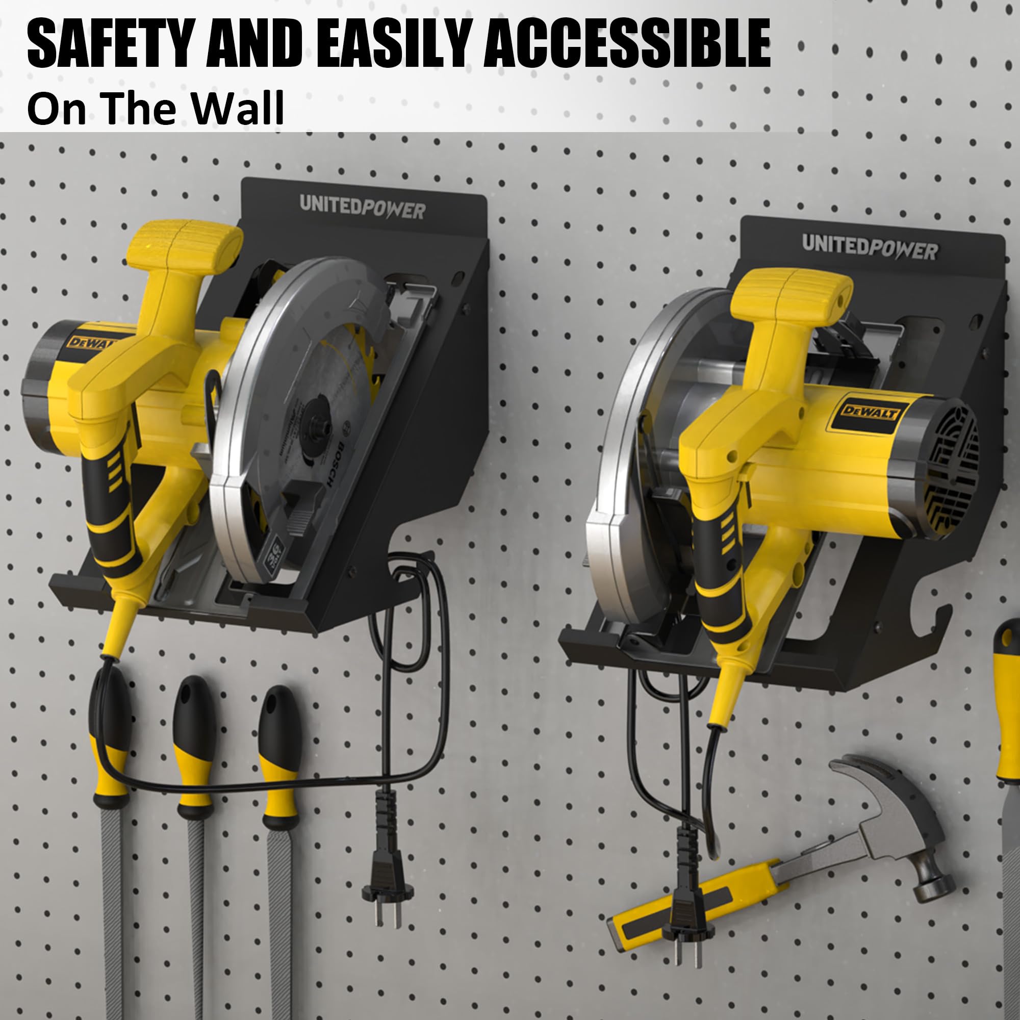 UnitedPower tool tray keeps circular saw ready for projects