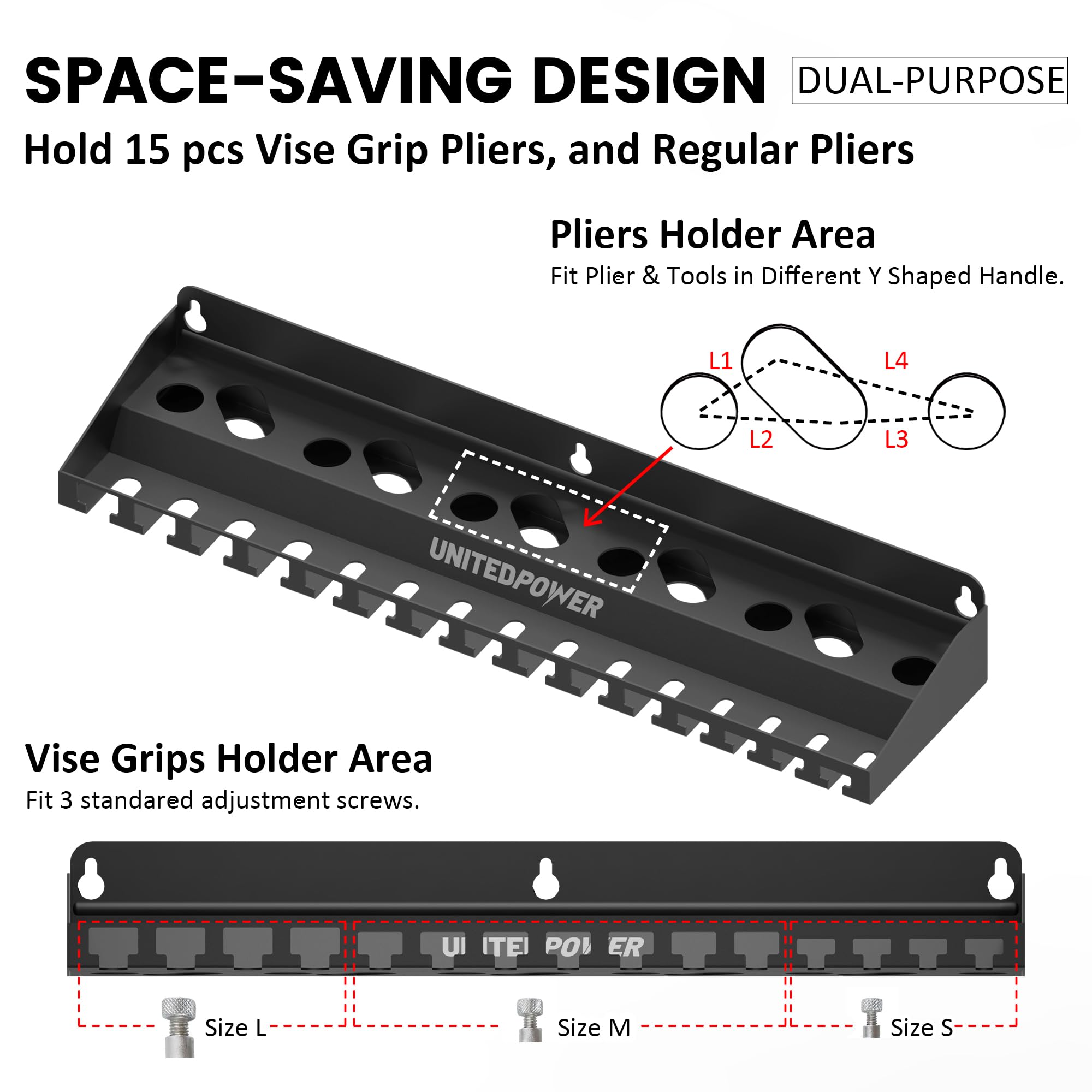 UNITEDPOWER wall-mount in workshop demonstrating space-saving organization