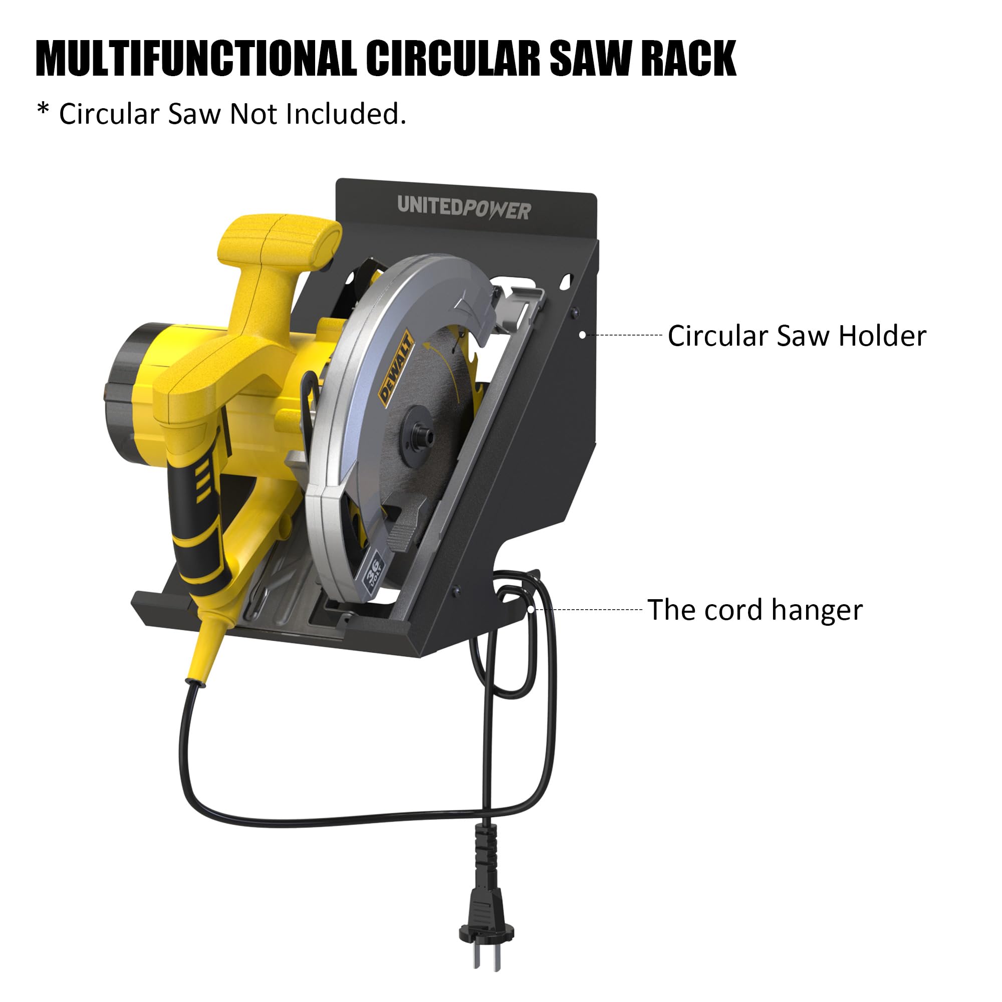 UnitedPower wall mounted tool holder ready for fast access