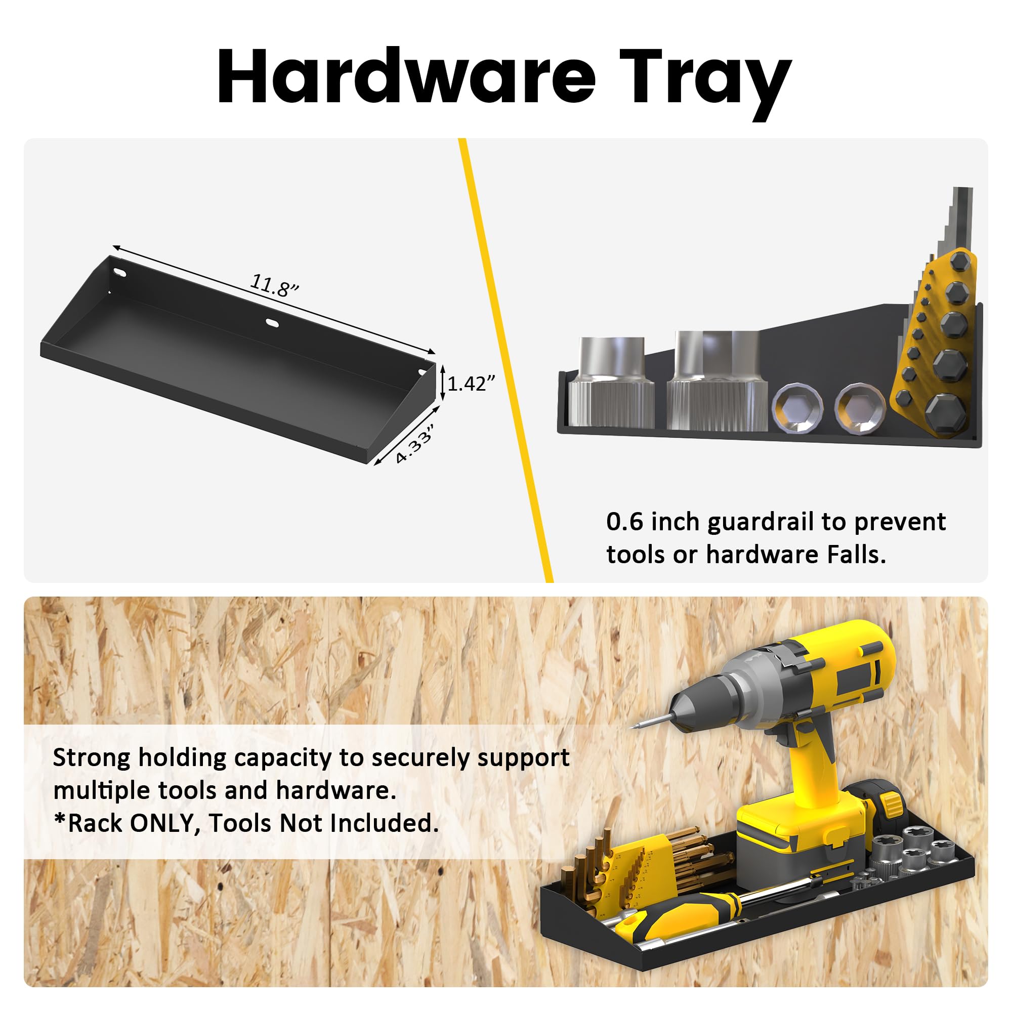 UNITEDPOWER workbench storage shelf saving space and reducing clutter in busy areas.