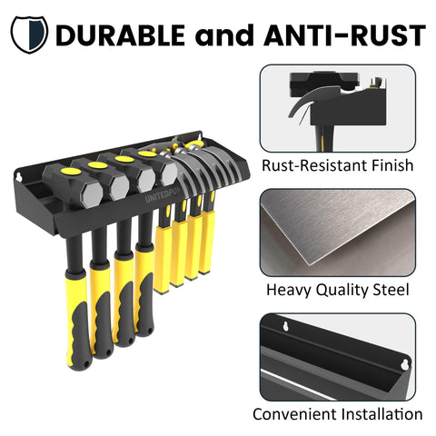 UNITEDPOWER workshop hammer organizer keeps tools within arm's reach