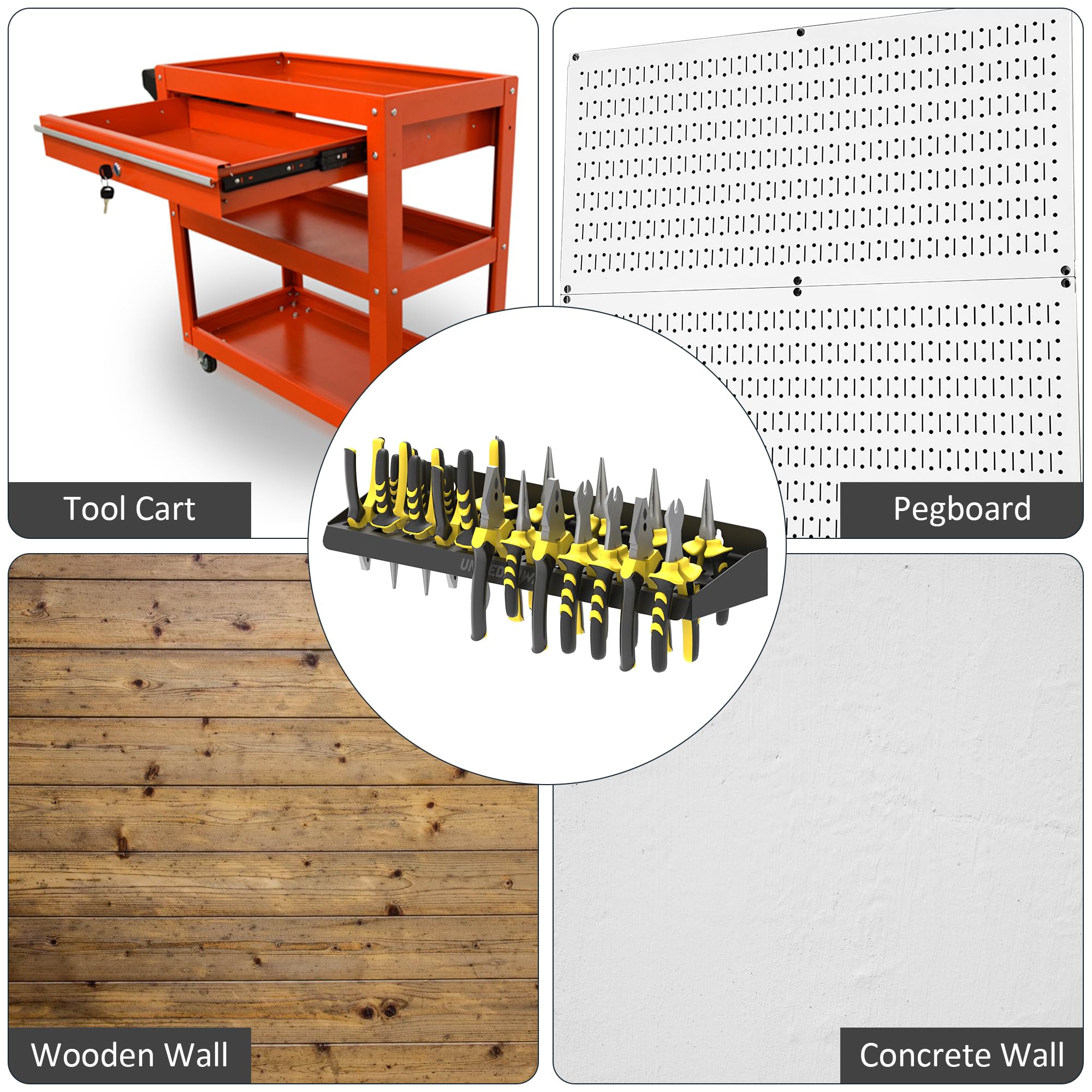 Garage or workshop organization showing efficient tool arrangement