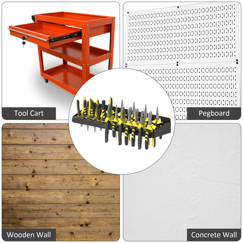 Garage or workshop organization showing efficient tool arrangement