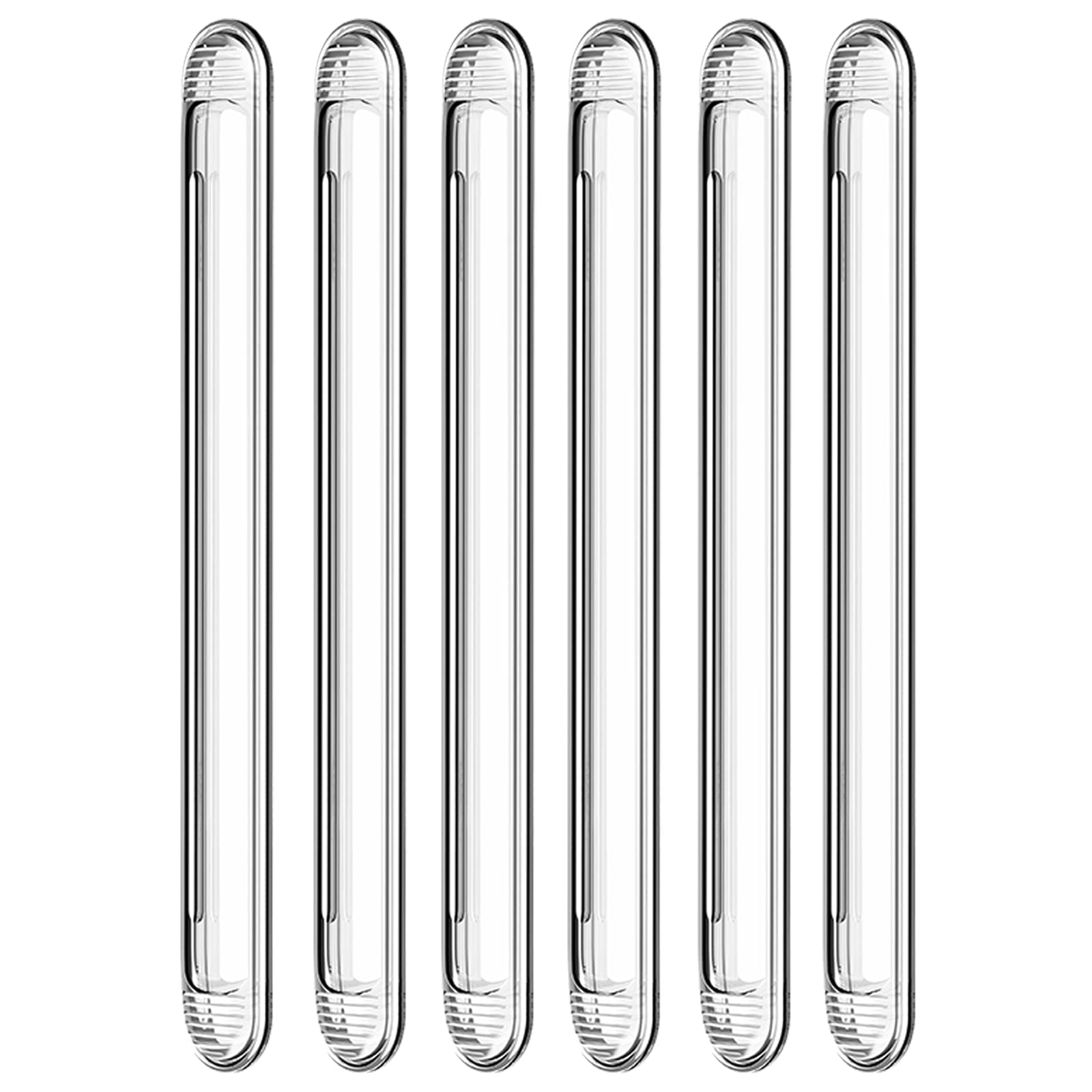 Uniticber clear long-strip bumpers protect cabinets and walls with strong adhesive support.