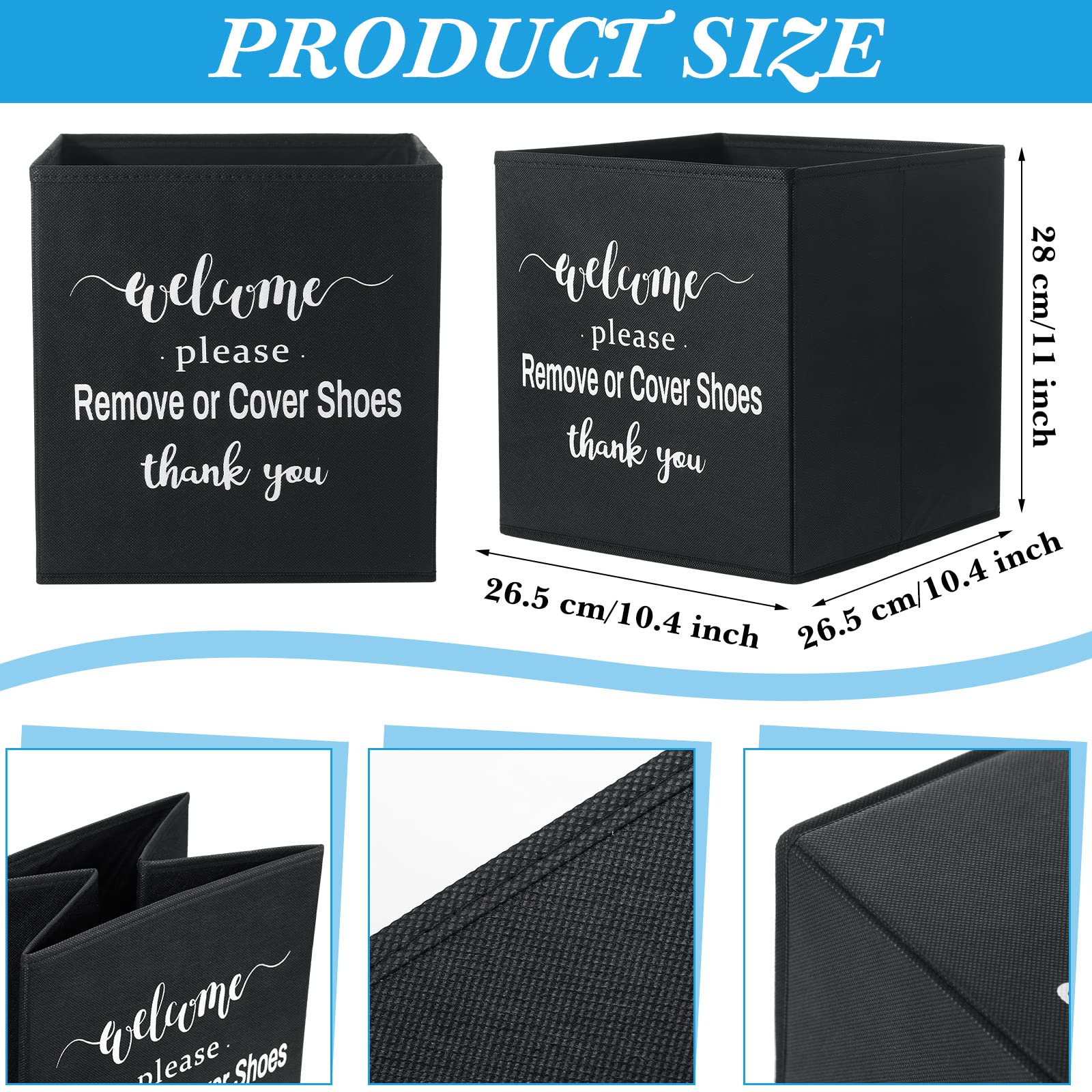 Unittype disposable black shoe covers for quick floor protection