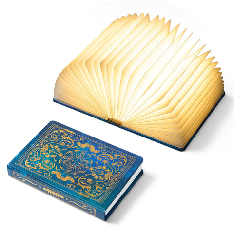 Uniwolk BookLamp folded to book thickness for easy travel and storage