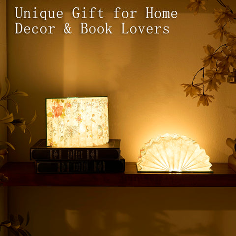 Uniwolk Flower Book Lamp botanical floral details enhance bedroom ambiance