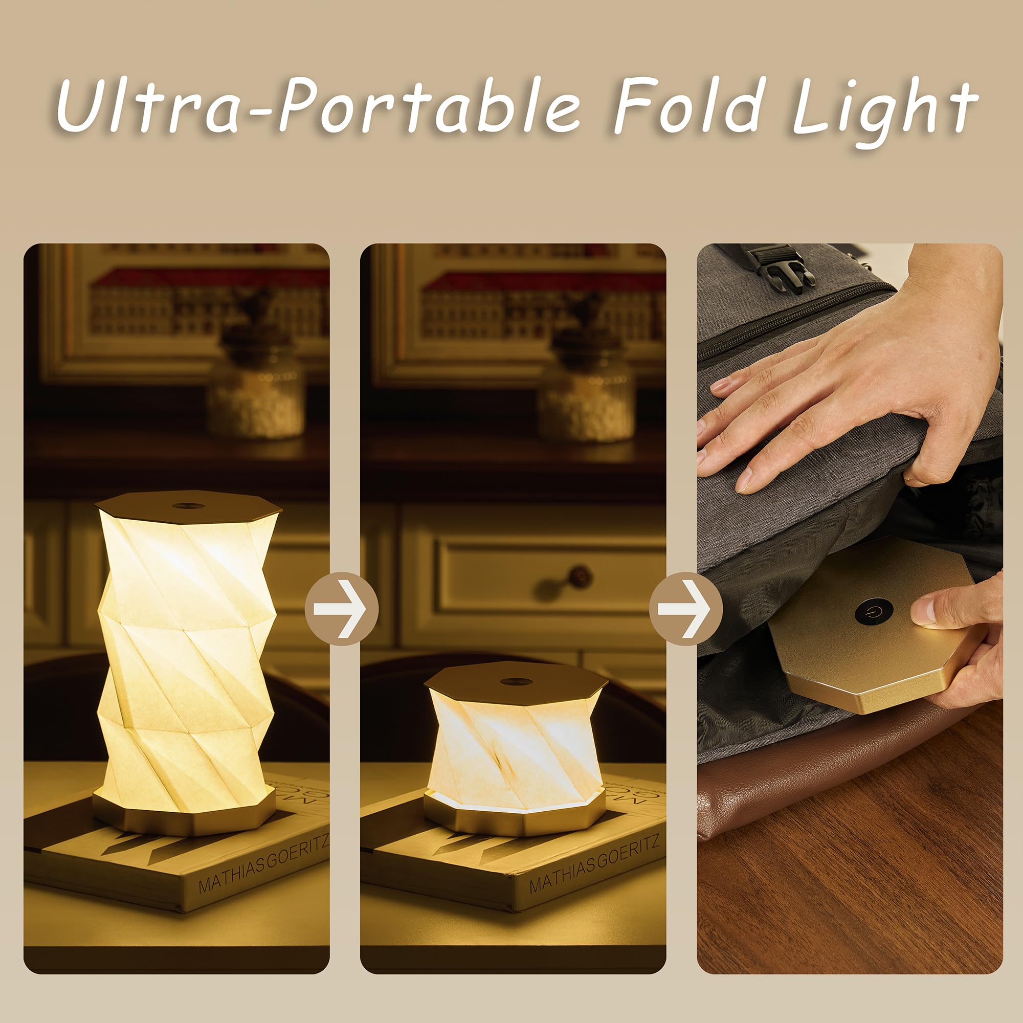 Uniwolk lamp setup on a desk showing ultra-thin profile for small spaces.