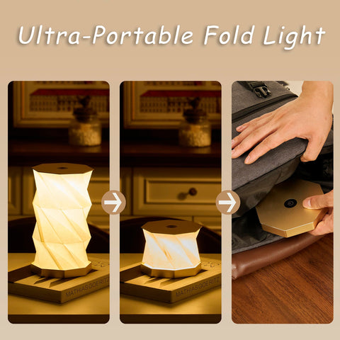 Uniwolk lamp setup on a desk showing ultra-thin profile for small spaces.