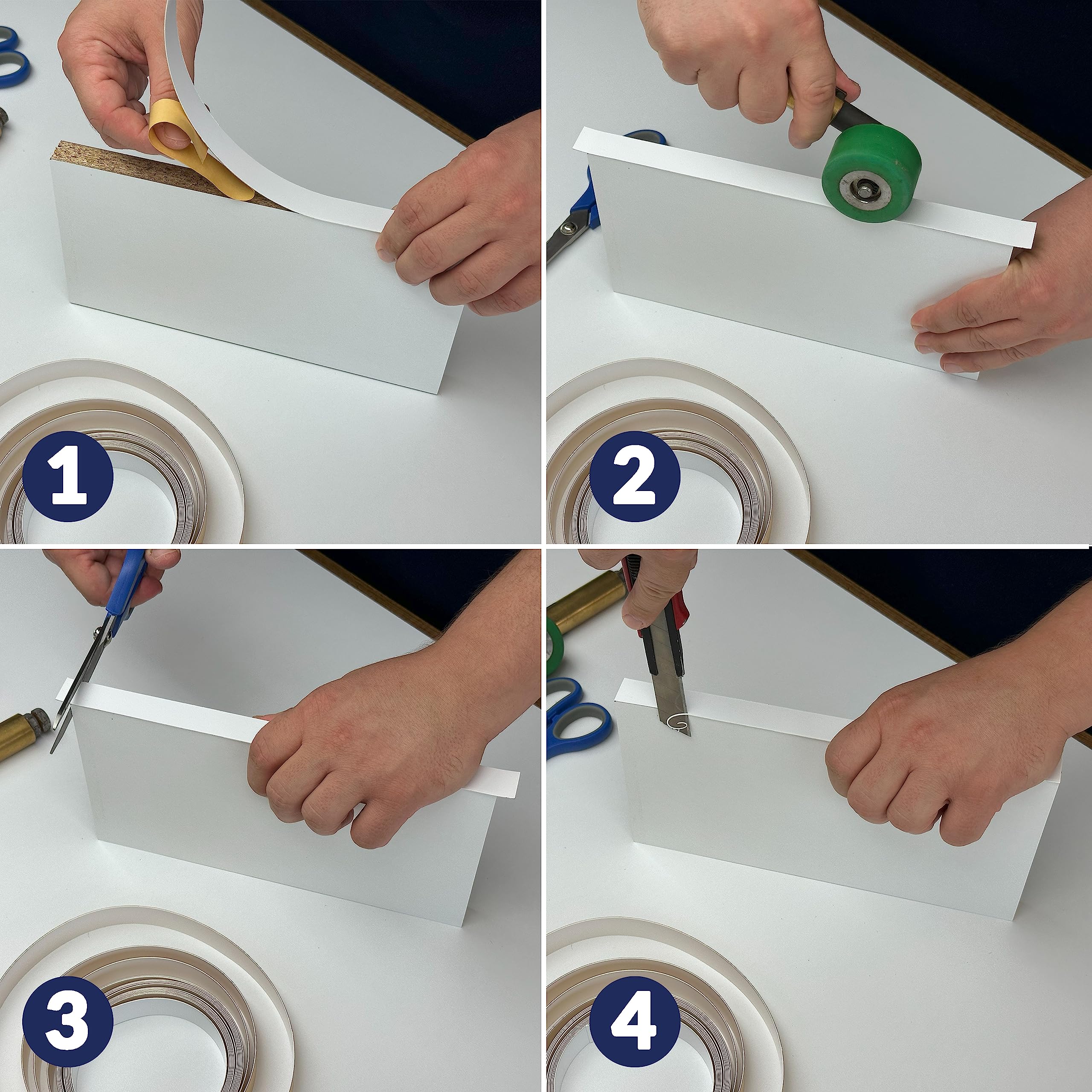 UNMAR 25 ft edge trim provides versatile coverage for MDF and Formica surfaces