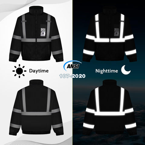 Uno Mejor hi-vis jacket reflective stripes boost visibility on site.