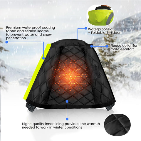 Uno Mejor hi-vis jacket unisex fit suitable for both men and women