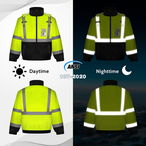 Uno Mejor hi-vis jacket waterproof fabric protects against rain and wind