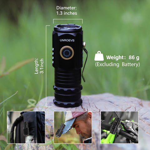 UNROEVS kit includes two flashlights, charging cable, and leather box.