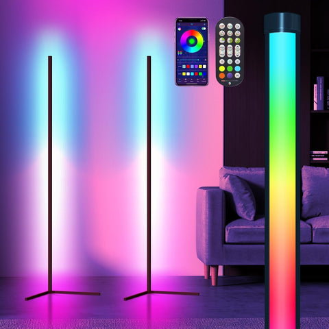 Uocub corner floor lamp setup enhances versatility in any room.