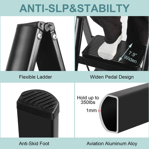 Uoisihur aluminum step stool handy for DIY tasks at home.