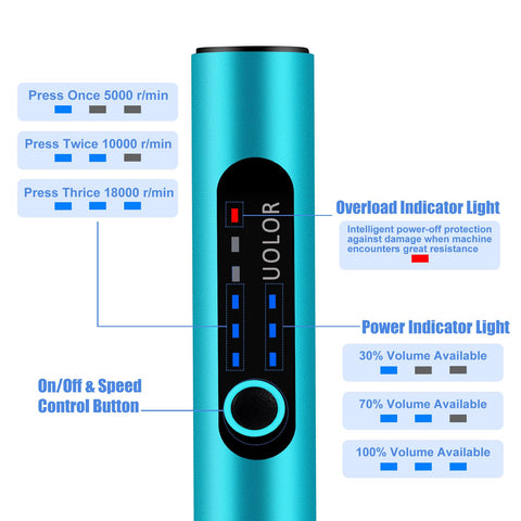 Uolor mini drill pen compact design fits in a toolbox or bag