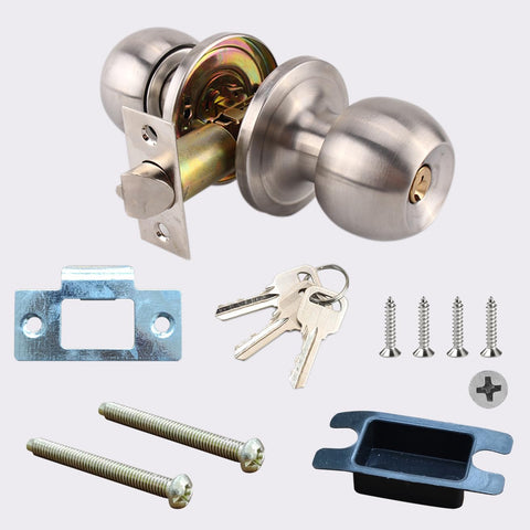 UONIKA ball door knob with key on one side for private rooms.
