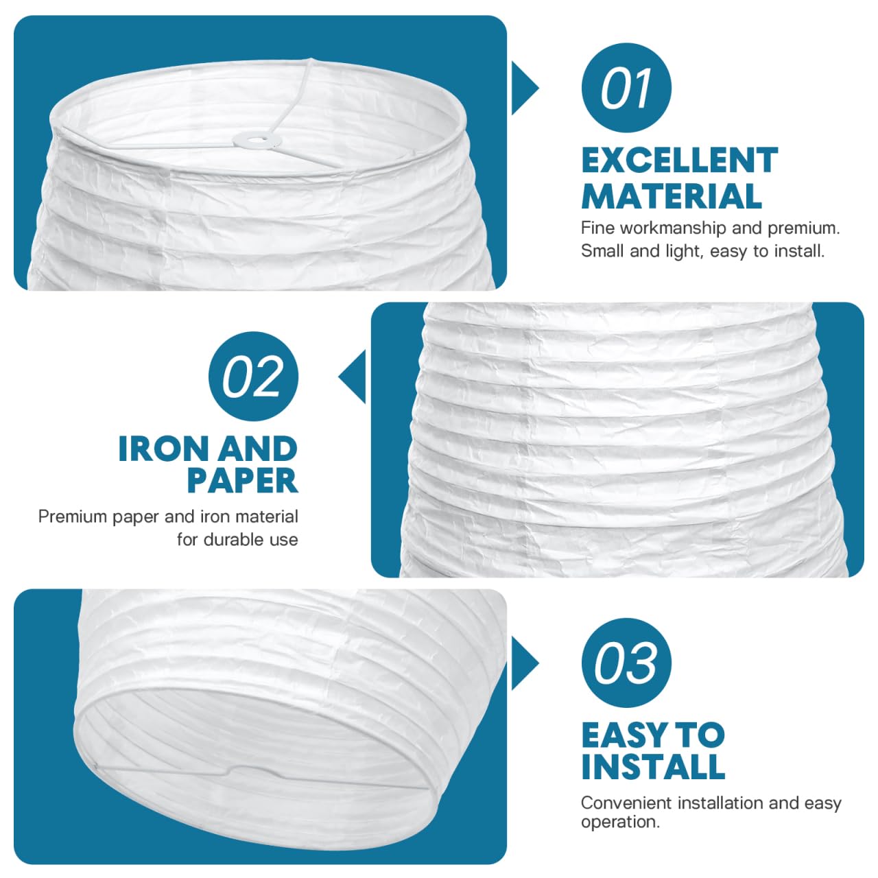 Uonlytech easy-install paper lamp shade simplifies setup with minimal tools.