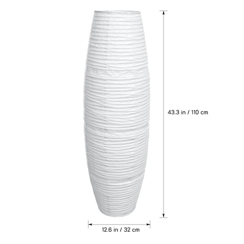 Uonlytech japanese-style paper floor lamp shade keeps glow soft for evenings.