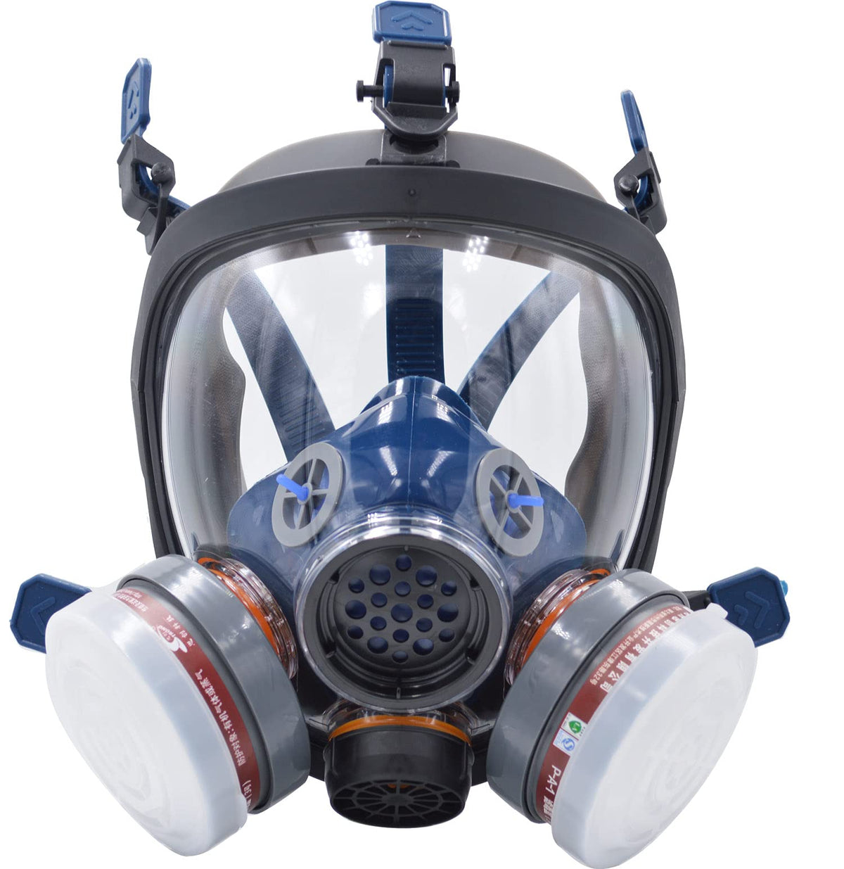 UOPASD full-face respirator mask front view for comprehensive protection.
